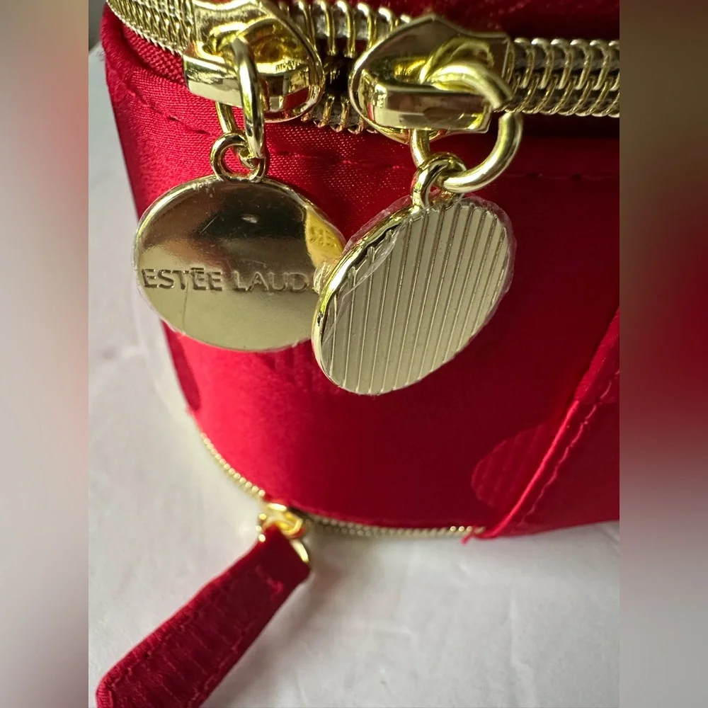 Estee‎ Lauder Red Polka Dot Cosmetic Bag